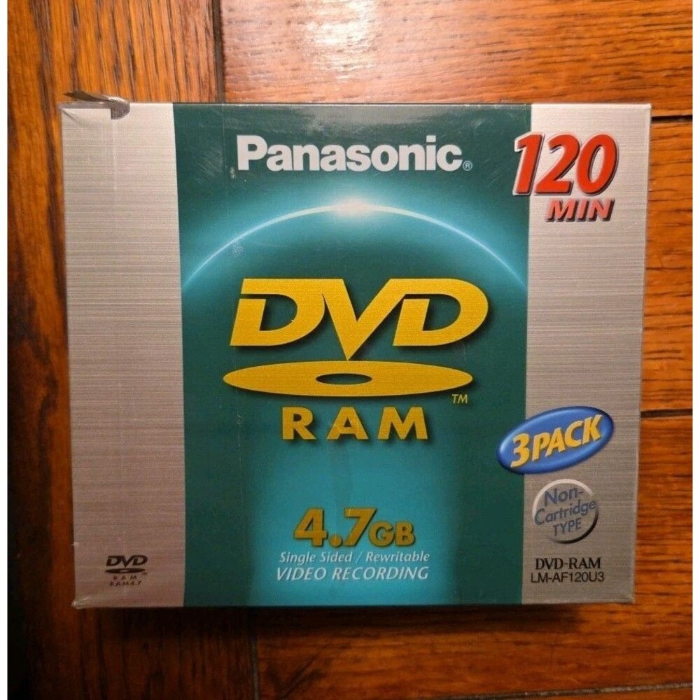 Panasonic DVD ram video Recording 4.7 GB, three pack disc, 2 BONUS DISC, NEW